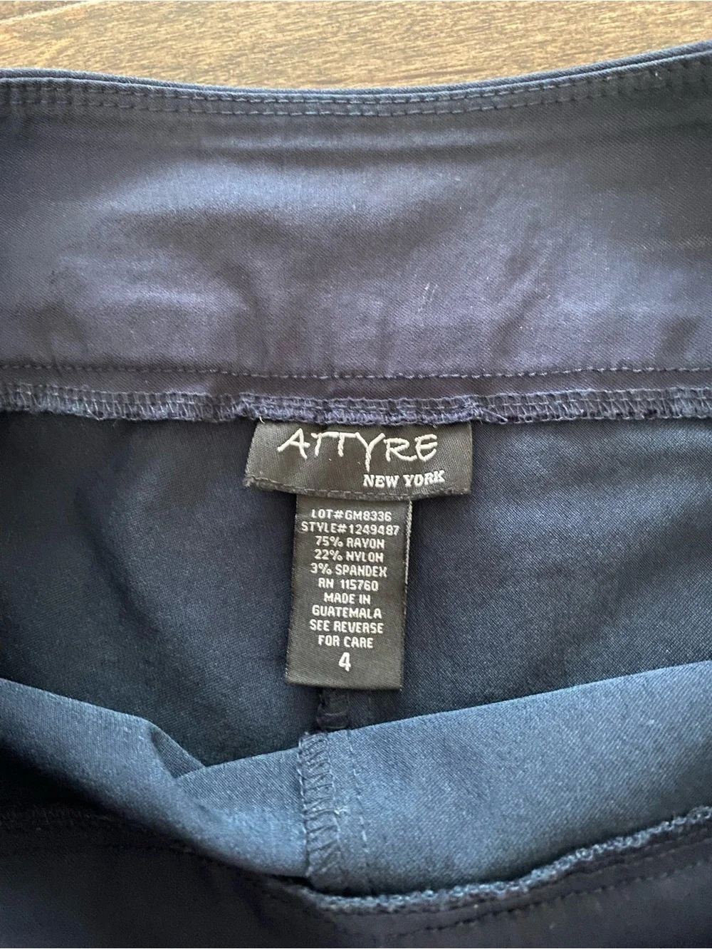 Attyre Navy Capri Pants with Pink Lace-Up Side Slits